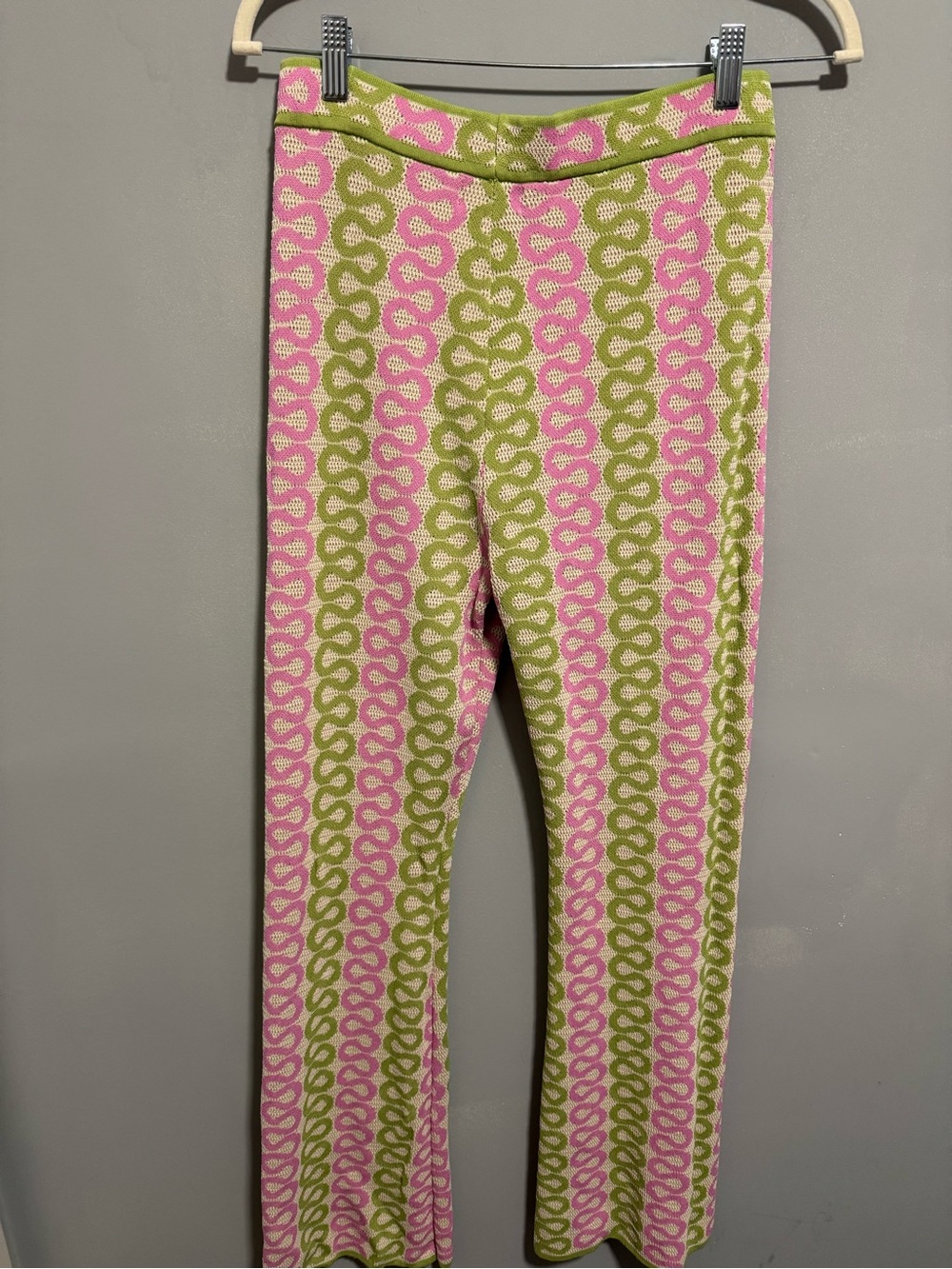 EUC-House of Harlow 1960 Pink and Green Knit Pants. Size M - Picture 5 of 7